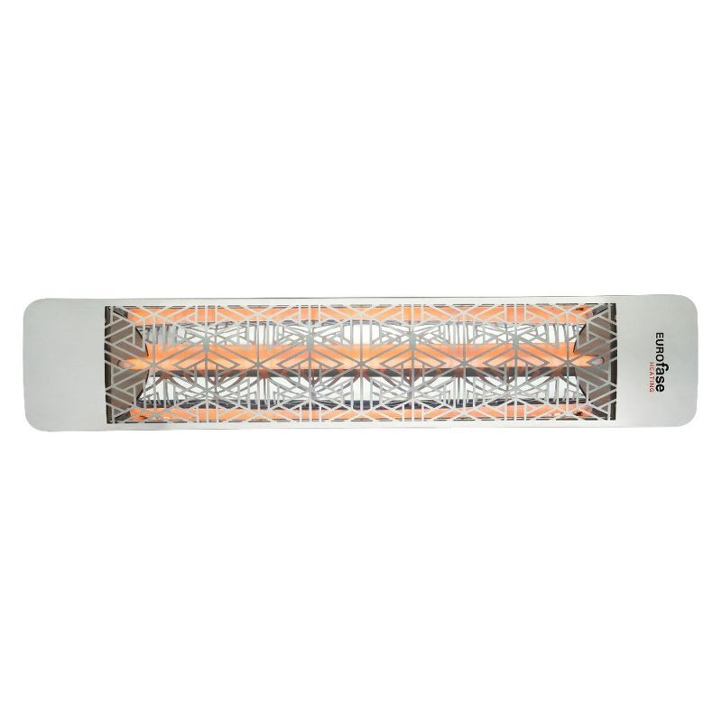 Eurofase Heating - 2000 Watt Single Element 39 Inch Electric Patio Heater-480 Voltage-Stainless Steel Finish-Mason Decorative Fascia