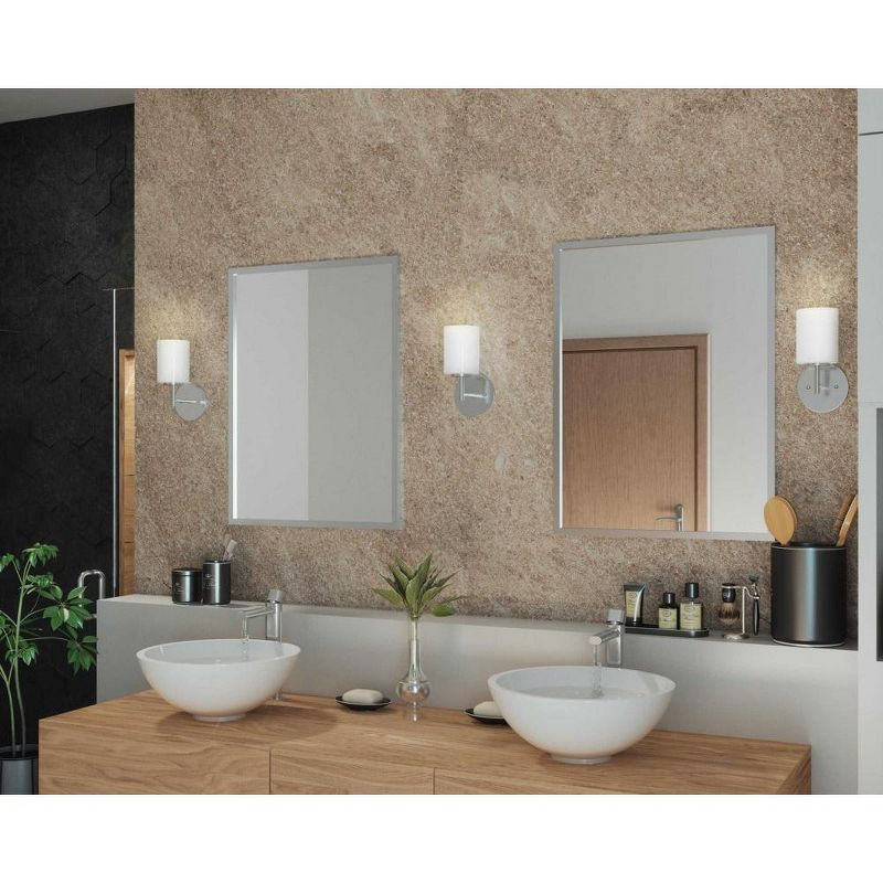 Progress Lighting Replay 1-Light Bath & Vanity Wall Light, Polished Nickel, Porcelain Shade