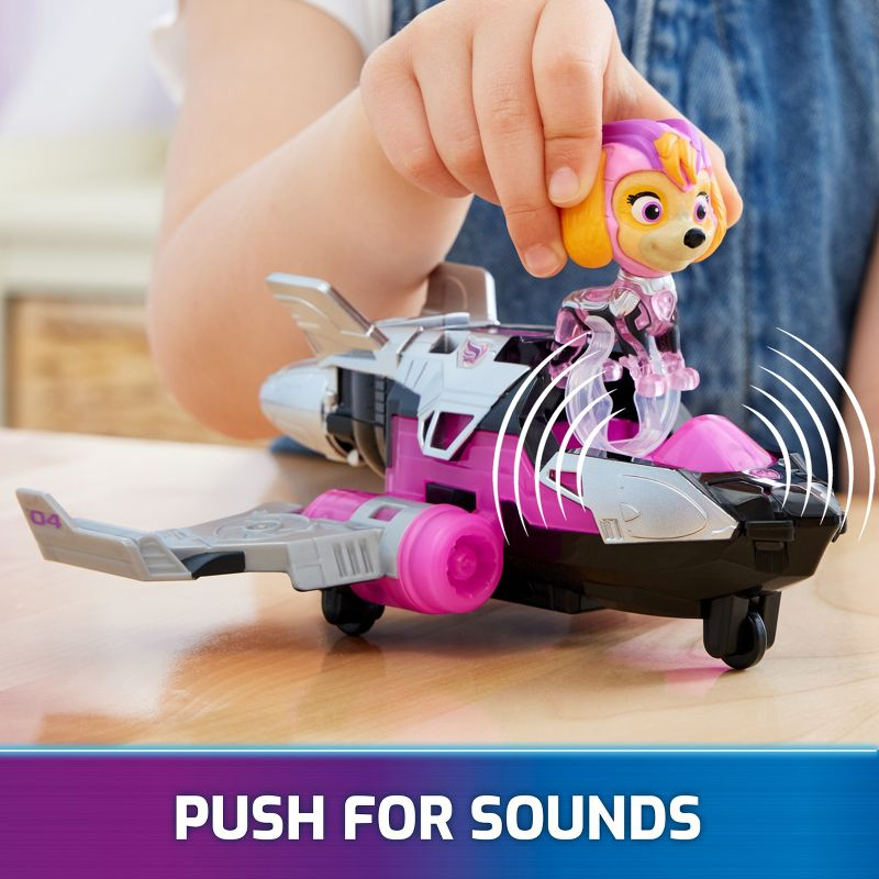 PAW Patrol: The Mighty Movie, Airplane Toy with Skye Mighty Pups Action Figure, Lights and Sounds, Kids Toys for Boys & Girls 3+
