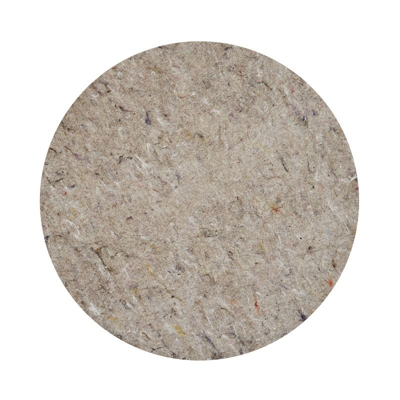 Mohawk 4'10" Round Premium Dual Surface Rug Pad Brown: Skid-Resistant, Polyester, Latex Backing, Gray