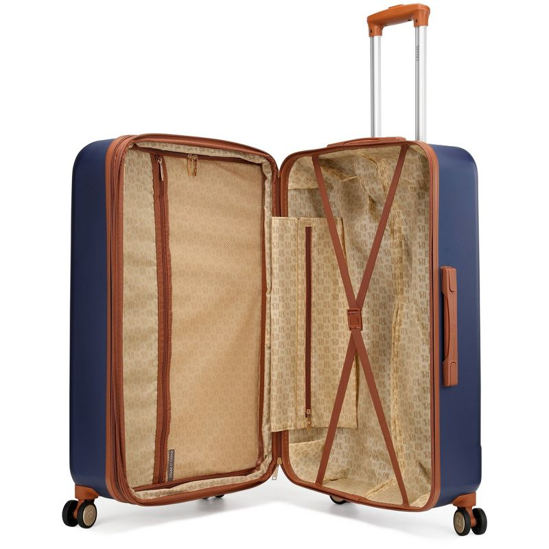 Badgley Mischka Mia 3pc Expandable Hardside Spinner Luggage Set - Navy