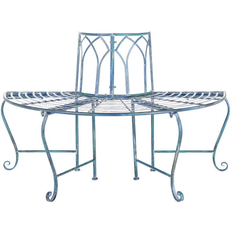 Abia Tree Bench - Outdoor - PAT5018 - Mossy Blue - Safavieh
