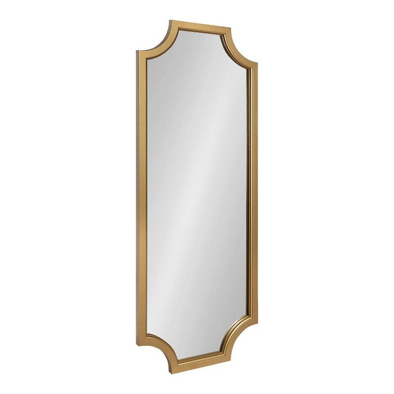 18" x 48" Hogan Scallop Wall Mirror Gold - Kate & Laurel All Things Decor: Modern MDF Frame, No Assembly Required