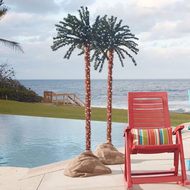 BrylaneHome Pre-Lit 3-Branch Palm Tree - Led