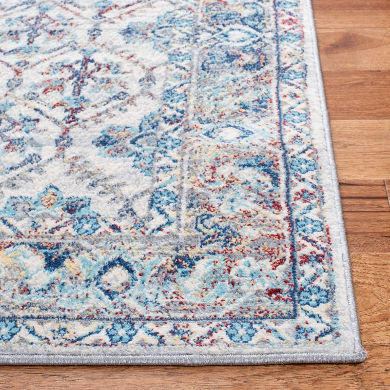 Brentwood BNT869 Power Loomed Area Rug - Ivory/Blue - 6'x9' - Safavieh.