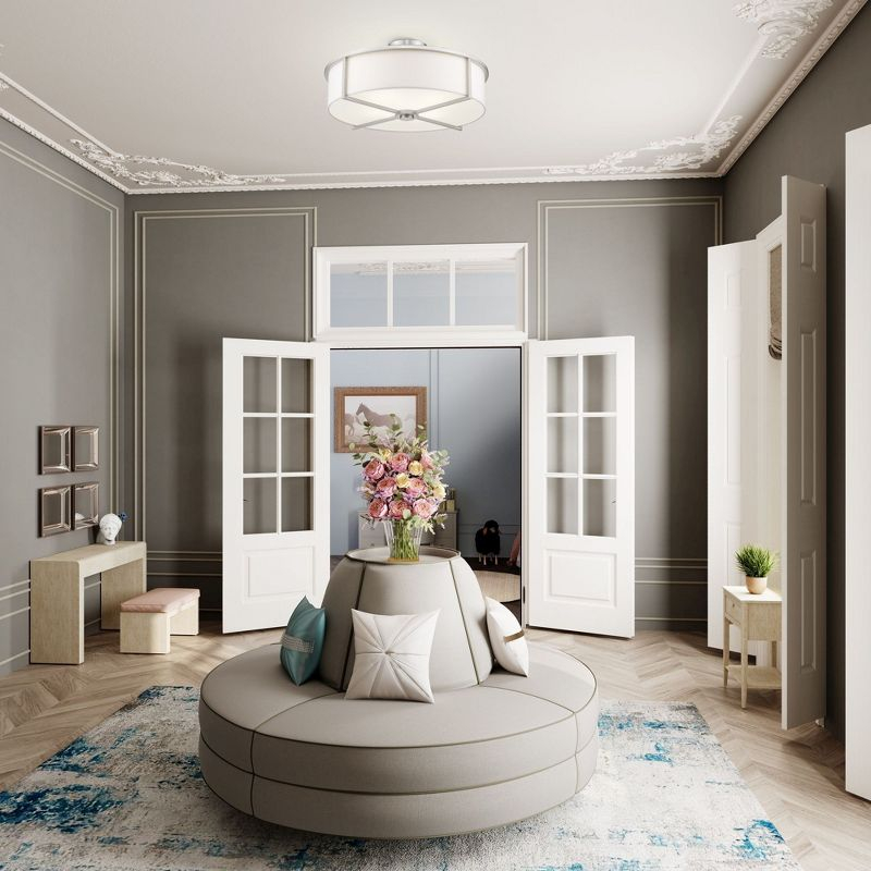 Livex Lighting Wesley 4 - Light Semi-Flush Mount in  Brushed Nickel