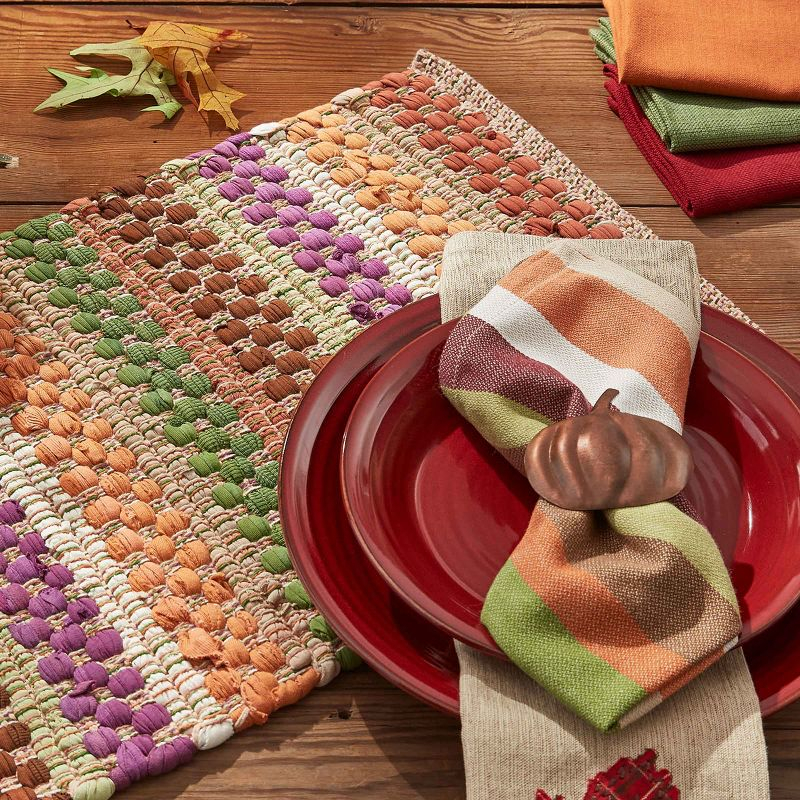 Park Designs Fall Colors Chindi Table Runner 13X36