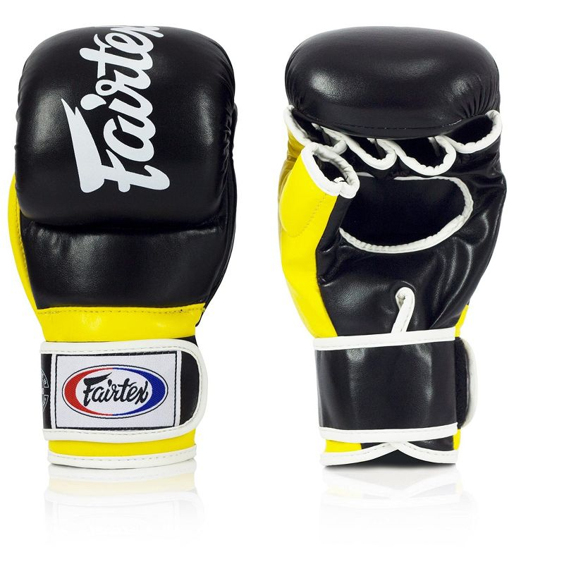 Fairtex FGV18 Super Sparring Grappling MMA Gloves Black/Yellow Large