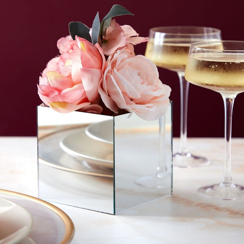 Bright Creations 50 Pack Craft Square Mirror Mosaic Tiles 4" for DIY Projects Art & Crafts Home Decorations