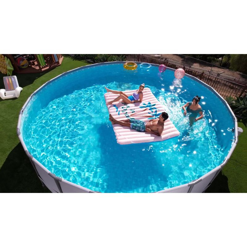 Funsicle 12ft Round Frame Seasonal Debris Above Ground Swimming Pool Cover with Drain Holes and Adjustable String Lock, Accessory Only, Gray