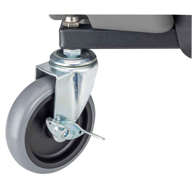 Powerbuilt Rolling Utility Seat with Side Trays and Drawer