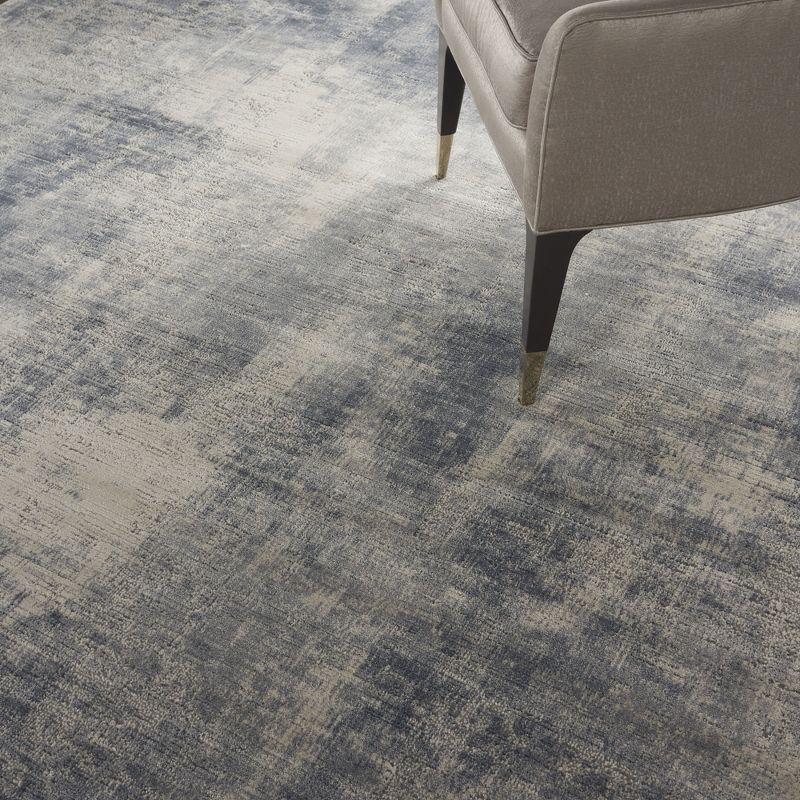 Nourison Rustic Textures Contemporary Abstract Indoor Area Rug Blue/Ivory 9'3" x 12'9"