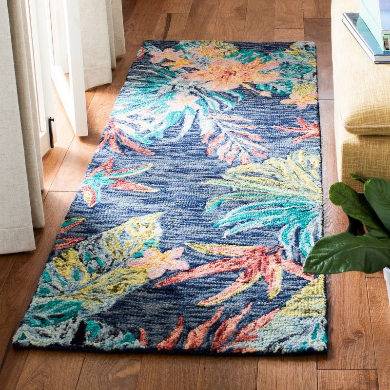 Aspen APN524 Hand Tufted Accent Rug - Blue/Pink - 2'3"x5' - Safavieh.