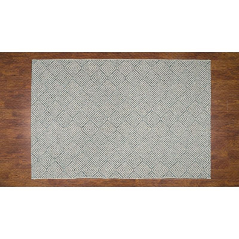 2'x3' Geometric Loomed Accent Rug Beige - Momeni: Contemporary Indoor Outdoor Low Pile Area Rug, Machine Made