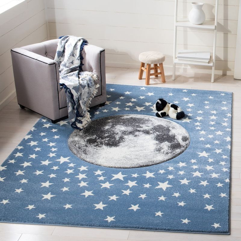 Carousel Kids CRK135 Power Loomed Area Rug - Light Blue/Grey - 4'x6' - Safavieh.