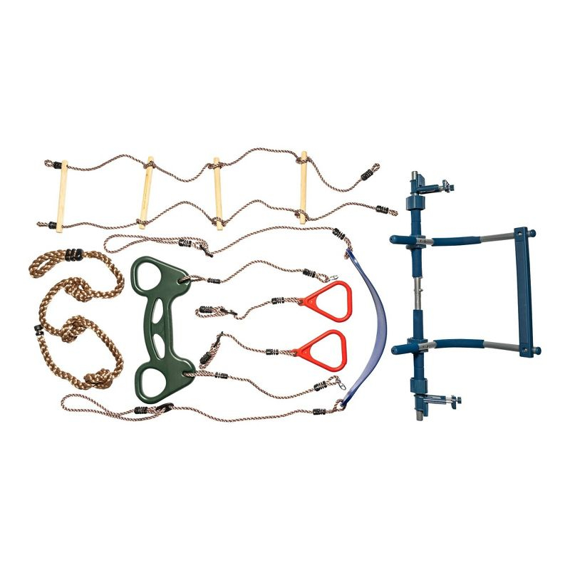 Gym1 6-Piece Doorway Gym for Kids, Includes Door Sensory Swing, Indoor Pull Up Bar, Rings, and more, Holds Up to 300 Lbs