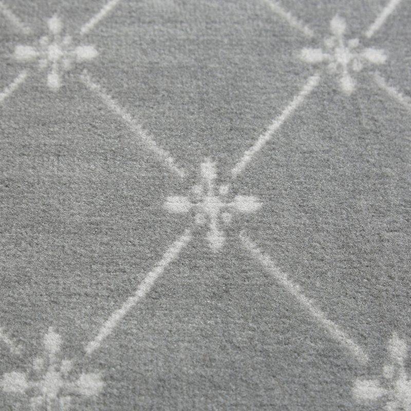 Home Dynamix Premium Aydin Traditional Diamond Floral Area Rug, Grey/Ivory, 3'7"x5'2"