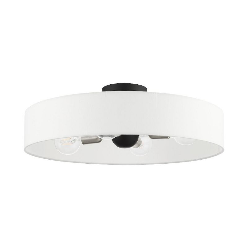 Livex Lighting Venlo 4 - Light Semi-Flush Mount in  Black/Brushed Nickel