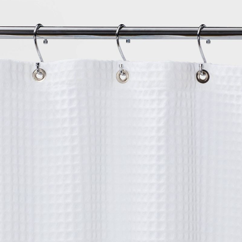 72"x72" Waffle Weave Shower Curtain White - Threshold™