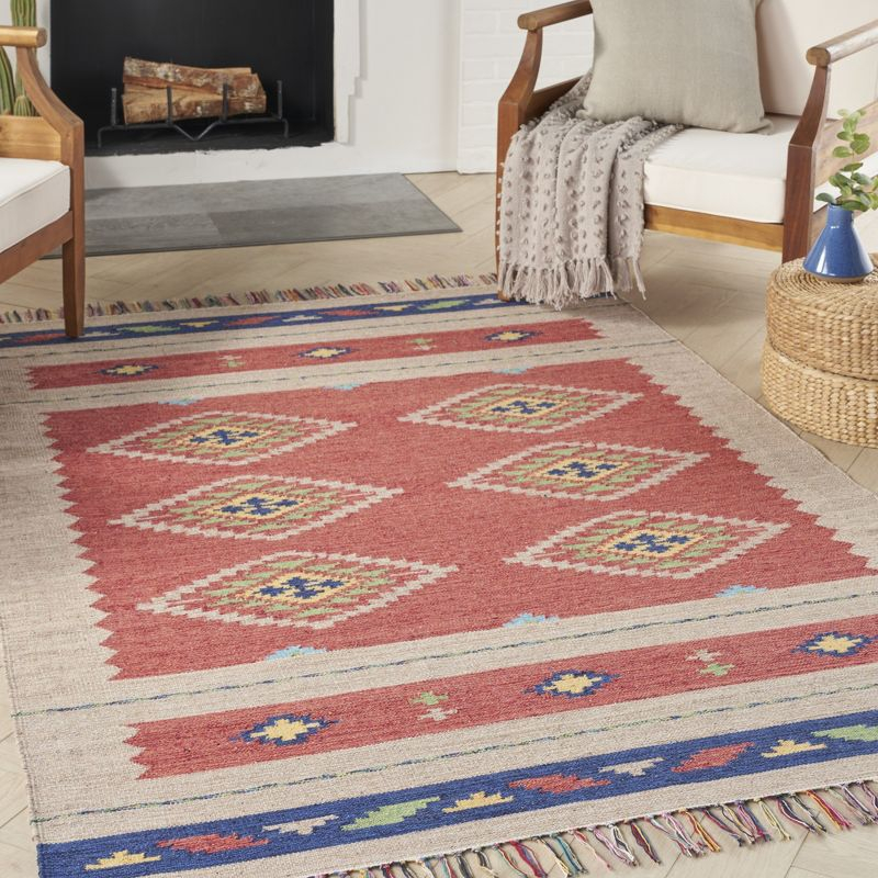 Nourison Baja Boho Geometric Southwestern Flatwoven Indoor Rug
