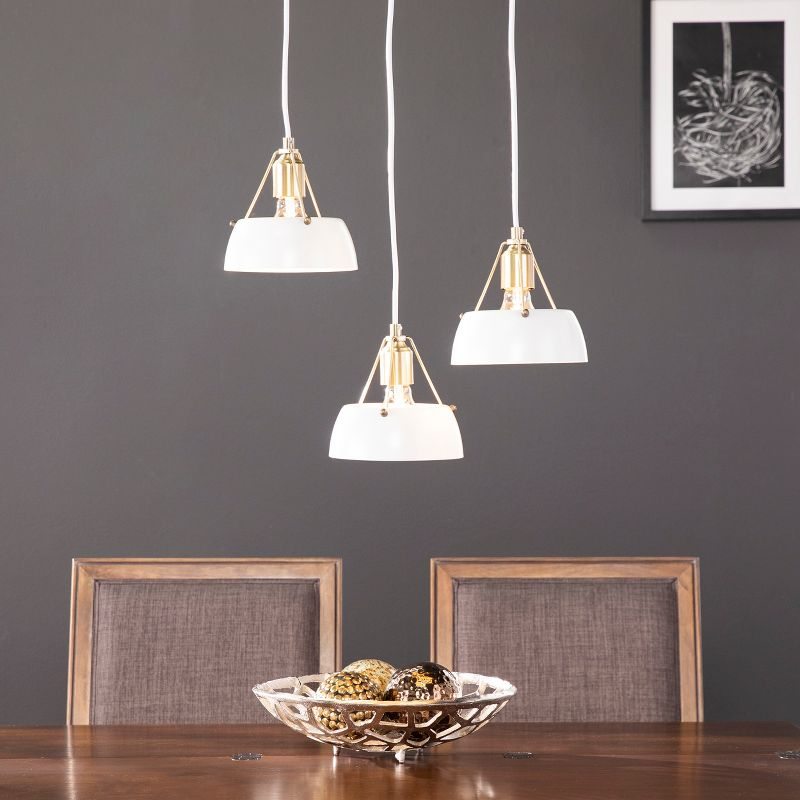 Renmarco Contemporary 3-Light Cluster Pendant - White - SEI