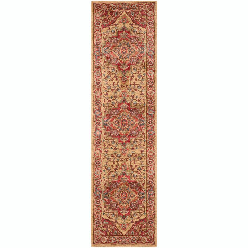 Mahal MAH698 Power Loomed Indoor Runner Rug - Red/Natural - 2'2"x12' - Safavieh.