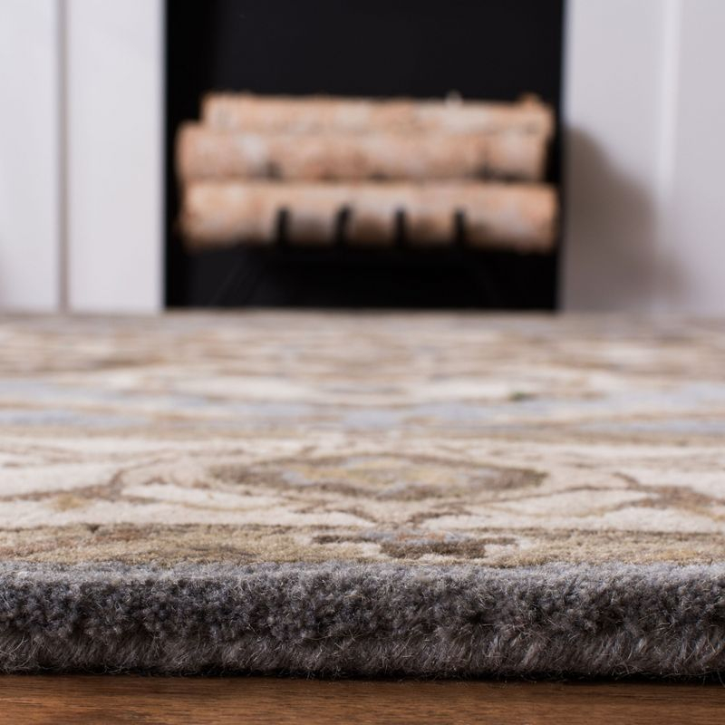 Royalty ROY700 Hand Tufted Indoor Accent Rug - 4'x6' - Light Blue/Beige - Safavieh