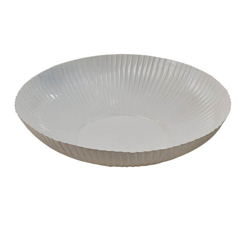 Split P White Corrugated Bowl 16"