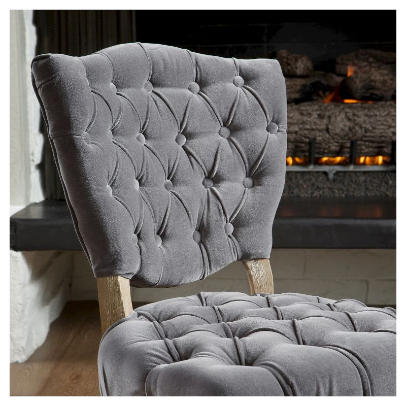 Bates Tufted Dining Chair Set 2ct Gray - Christopher Knight Home