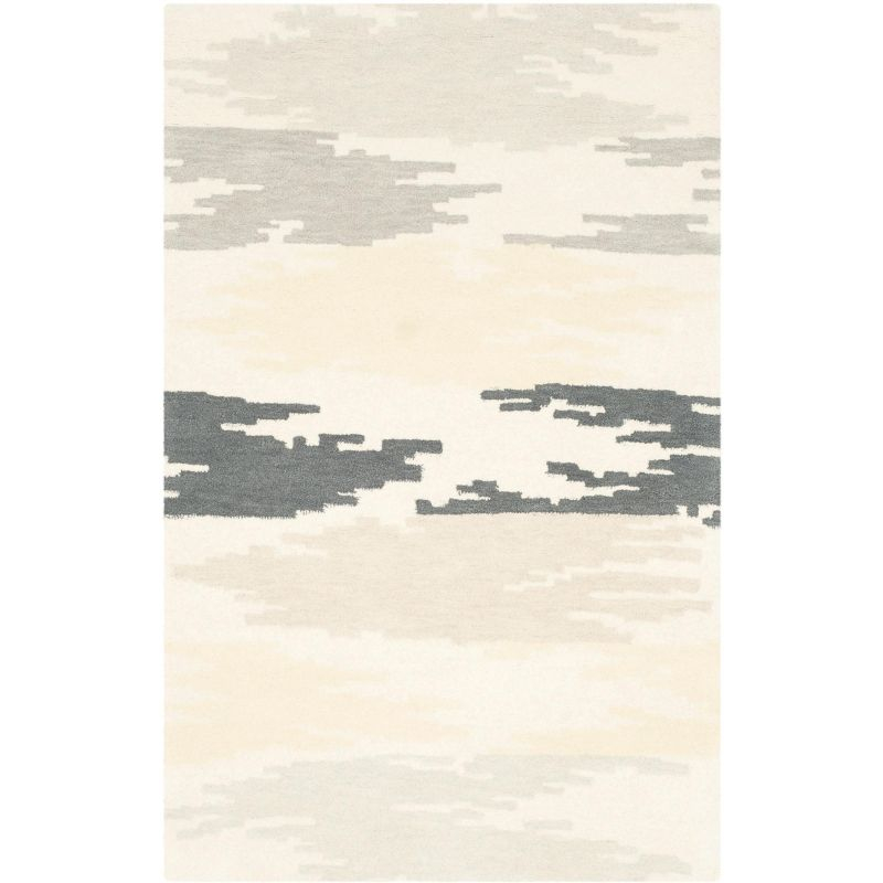 Soho SOH336 Hand Tufted Area Rug - Ivory/Grey - 3'6"x5'6" - Safavieh.