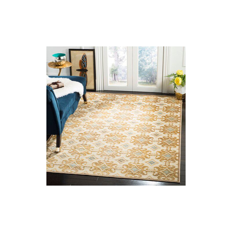 Martha Stewart Collection - MSR7430 - Indoor Power Loomed Accent Rugs - Taupe/Cream - 3'3"x5'3"