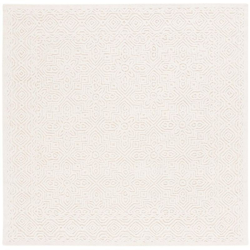 Textural TXT101 Hand Tufted Indoor Accent Rug - Ivory - 4'x4' - Safavieh