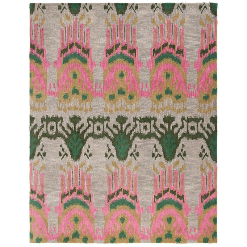 Ikat IKT464 Hand Tufted Area Rug - Beige/Yellow - 8'9"x11'9" - Safavieh.