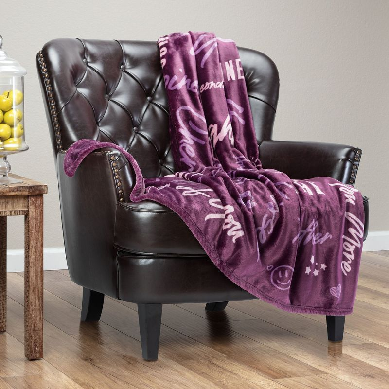 Chanasya Love You Gift Throw Blanket Plush Fleece - (50x65 Inches) - Rose
