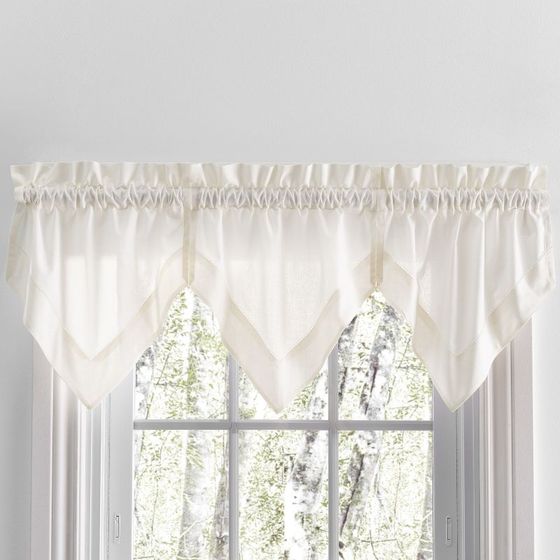 Ricardo Simplicity 3pc Handkerchief Valance Set 48x15 Natural