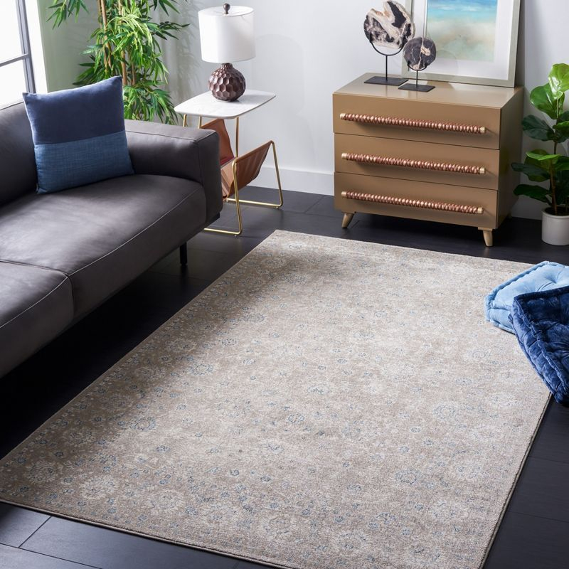 Sofia SOF330 Power Loomed Area Rug - Tan/Blue - 8'9"x11'9" - Safavieh.