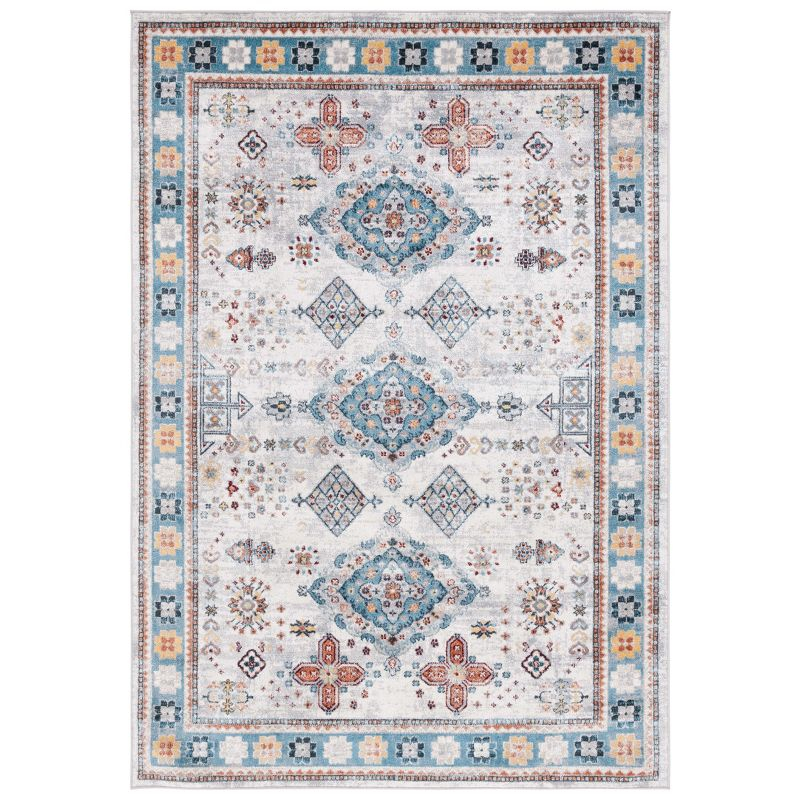 Bayside BAY106 Power Loomed Area Rug - Gray/Blue - 5'3"x7'6" - Safavieh.