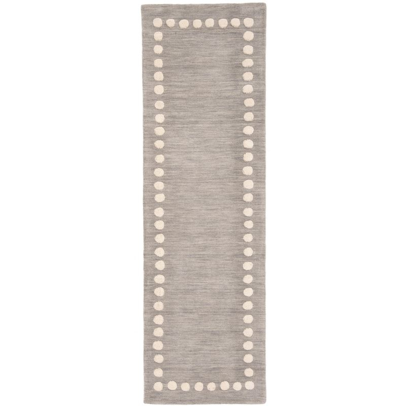 Safavieh Kids SFK802 Hand Loomed Runner Rug - Grey - 2'6"x8' - Safavieh.