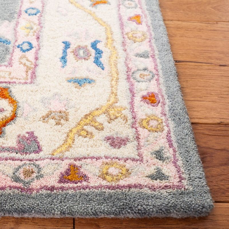 Anatolia AN513 Hand Tufted Area Rug  - Dark Grey/Ivory - 6'x6' - Safavieh.