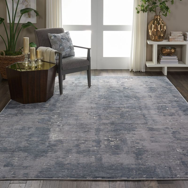 Nourison Rustic Textures Painterly Indoor Rug Grey 9'3" x 12'9"