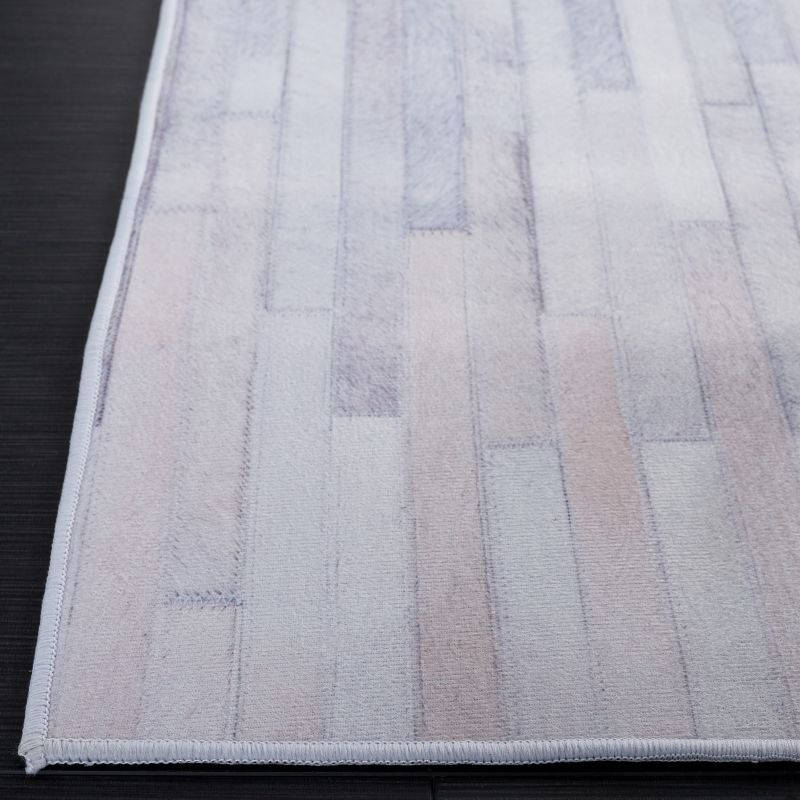 Faux Hide FAH510 Power Loomed Machine Washable Area Rug - Ivory/Light Grey - 4'x6' - Safavieh.
