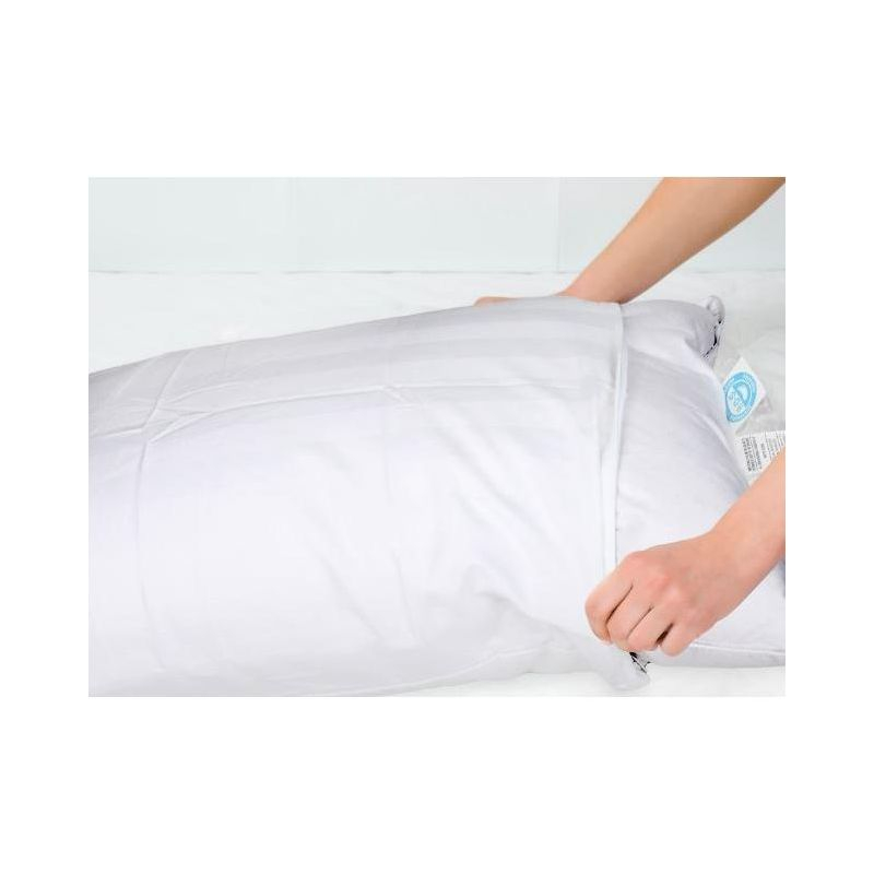 Containental Bedding Damask Zippered 300 Thread Count Cotton Pillow Protector - Standard Size 20x26 Inch Set of 2