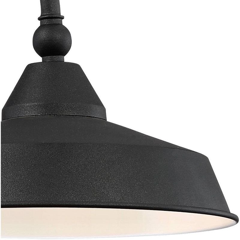 John Timberland Willard Industrial Rustic Wall Light Sconce Textured Black Hardwire 10" Fixture LED Metal Dome Shade for Bedroom Bathroom Vanity House