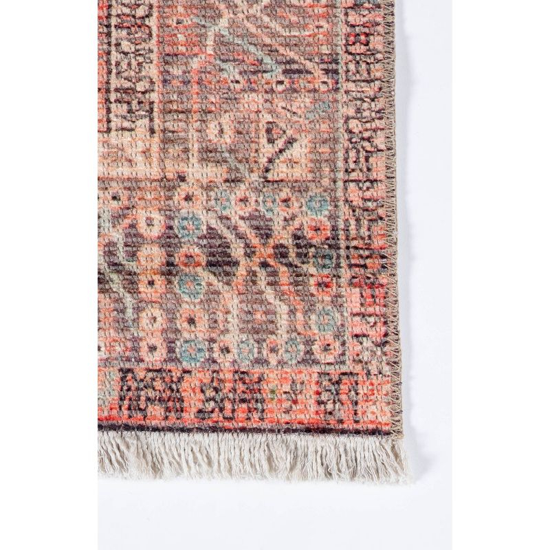 2'x3' Helena Accent Rug Coral Pink - Momeni: Bohemian Ikat Design, Low Pile, Indoor, Machine Made, Polyester & Cotton