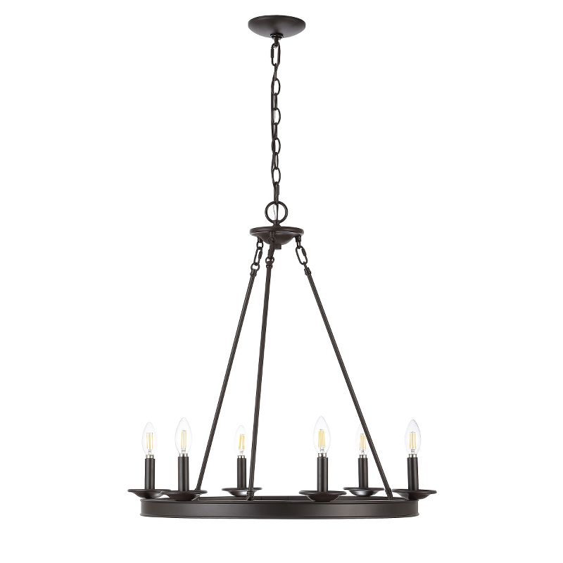 Joris 6 Light 26.25" Chandelier - CHA4015 - Oil Rub Bronze - Safavieh