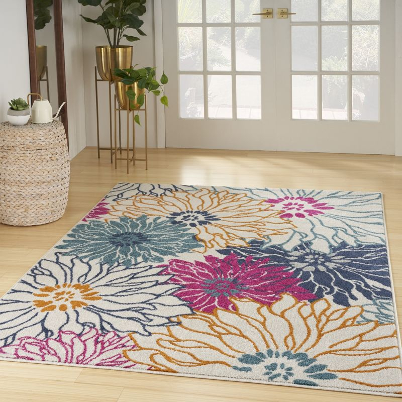 Nourison Passion Bohemian Transitional Floral Indoor Area Rug Ivory/Multi 8' x 10'