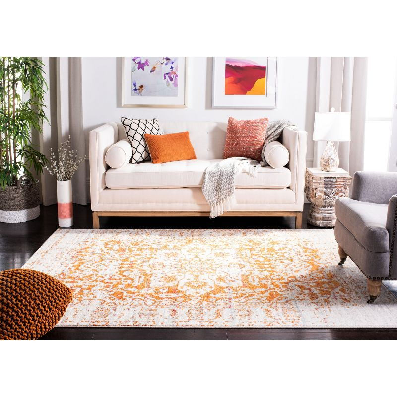 Madison MAD603 Power Loomed Indoor Area Rug - Orange/Ivory - 9'x12' - Safavieh