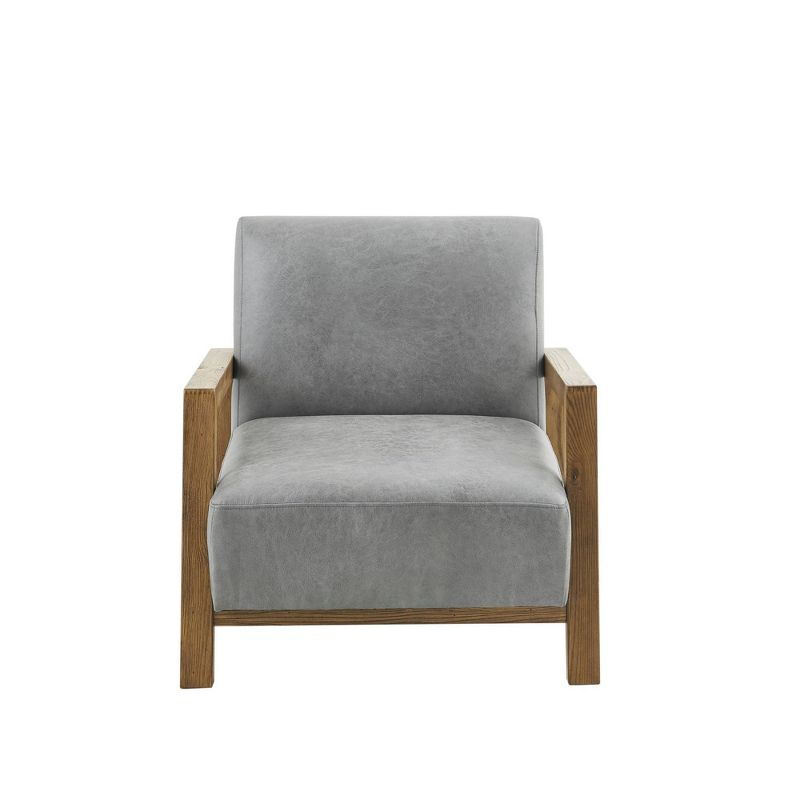 Ink+Ivy Easton Low Profile Accent Chair Gray: Upholstered Polyester, Wood Frame, 300lb Capacity