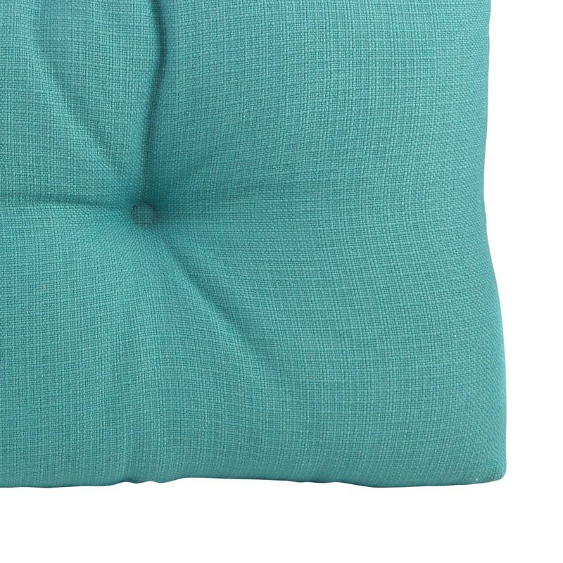 Gripper 35" Tufted Omega Universal Bench Cushion Teal: Solid Rectangle Indoor Seat Cushion, Polypropylene, 36"x14"x3"