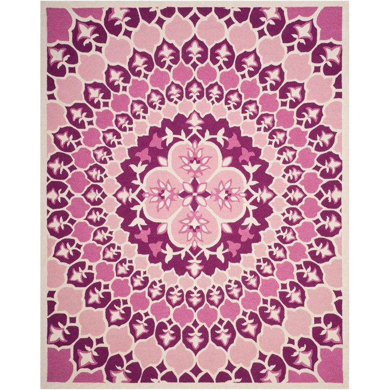 Bellagio BLG610 Hand Tufted Area Rug - Pink/Ivory - 8'x10' - Safavieh.